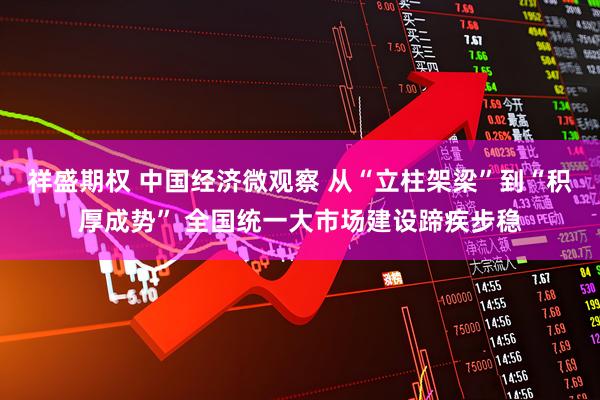祥盛期权 中国经济微观察 从“立柱架梁”到“积厚成势” 全国统一大市场建设蹄疾步稳
