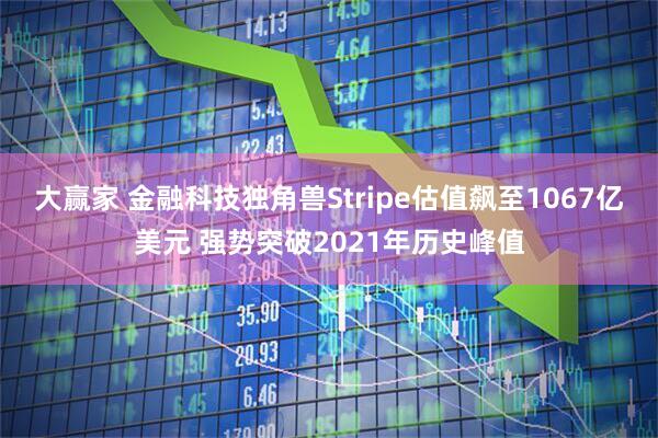 大赢家 金融科技独角兽Stripe估值飙至1067亿美元 强势突破2021年历史峰值