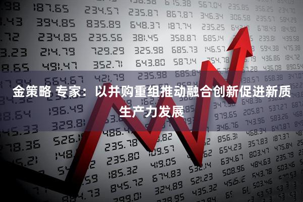 金策略 专家：以并购重组推动融合创新促进新质生产力发展